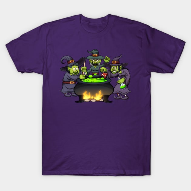 Halloween Witches T-Shirt by TheMaskedTooner